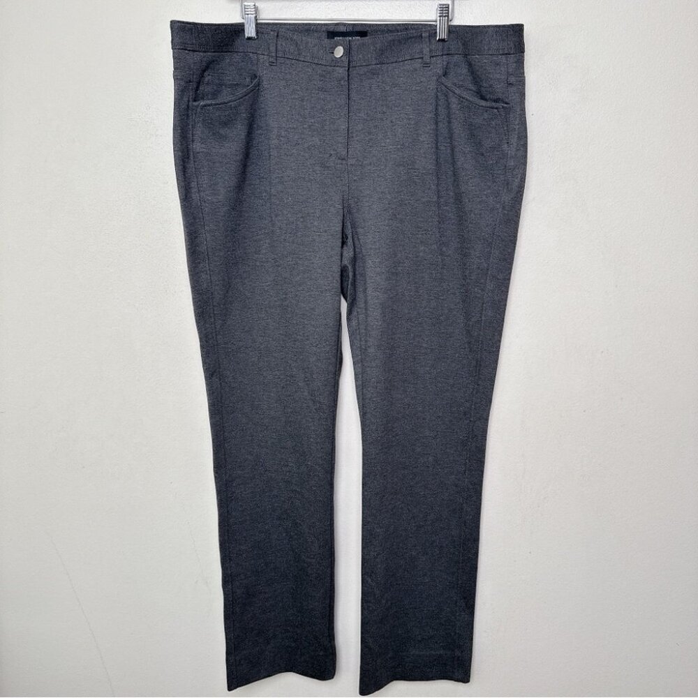 NEW Jones New York Womens Sz. 16W Charcoal Stretch Straight Leg Trouser